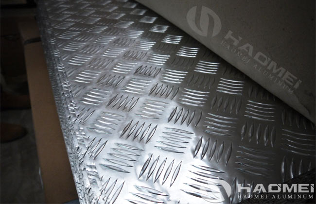 5 bars aluminium checkered plate